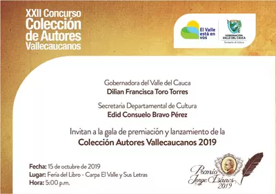 Premiación del XXII Concurso colección autores vallecaucanos 2019 