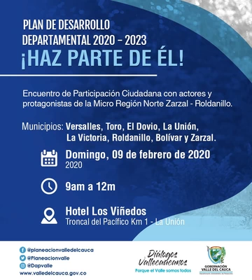 Encuentro de Participación Ciudadana Microrregión Norte Zarzal-Roldanillo