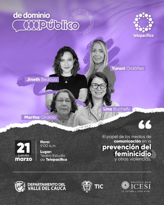 Gobernación del Valle participará en ‘De Dominio Público’ espacio de Telepacífico, para abordar la prevención de la violencia de género
