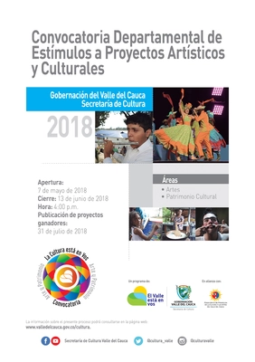Convocatoria Departamental de Estímulos a Proyectos Artísticos y Culturales 2018